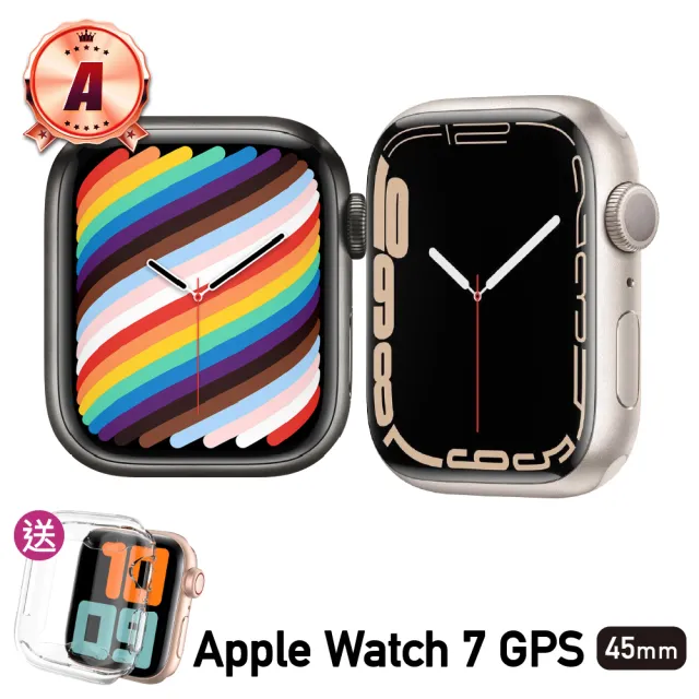 【Apple 蘋果】A級福利品 Apple Watch Series 7 45公釐 GPS 鋁金屬錶殼 保固6個月 贈矽膠錶帶