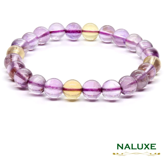 【Naluxe】冰種紫水晶ll黃水晶ll設計款開運手鍊(開智慧、招財、迎貴人、二月誕生石)