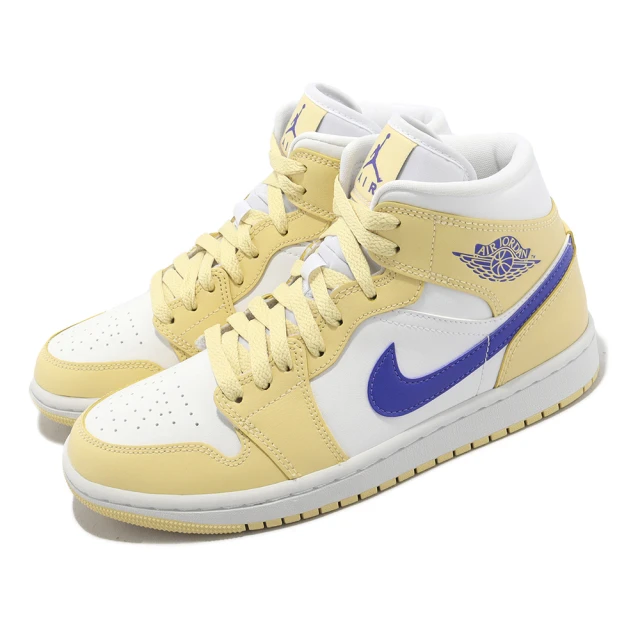 【NIKE 耐吉】Wmns Air Jordan 1 Mid 女鞋 男鞋 AJ1 青檸綠 藍 休閒鞋 喬丹 1代(BQ6472-701)