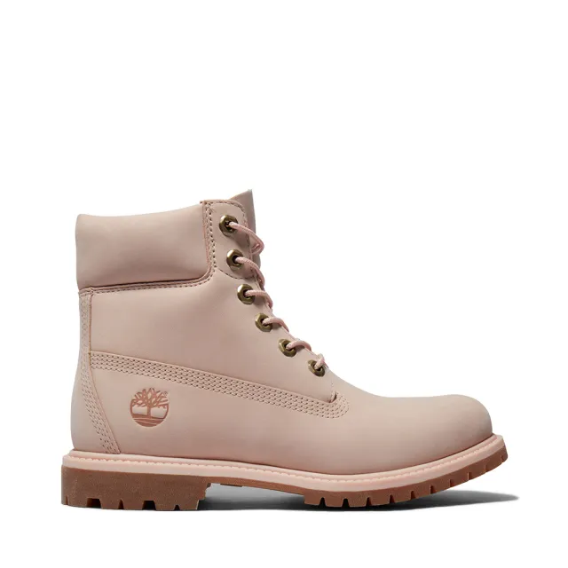 Timberland】女款淺粉色磨砂革TIMBERLAND PREMIUM防水6吋靴(A5SRF662