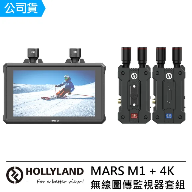 Hollyland】MARS M1 無線圖傳監視器+ MARS 4K 無線圖傳套組--公司貨 