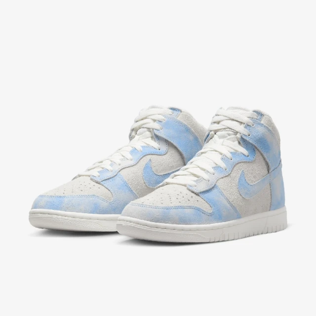 【NIKE 耐吉】Wmns Dunk High SE 女鞋 藍 灰 麂皮 雲朵 高筒 休閒鞋(FD0882-400)