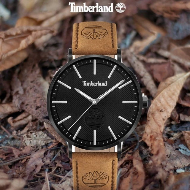 【Timberland】天柏嵐 KINSLEY系列 上城簡約都會腕錶 皮革錶帶-小麥黃42mm(TDWGA2103704)