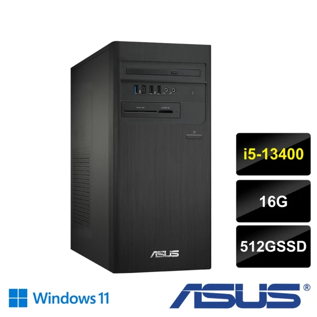 【ASUS 華碩】13代I5六核心極速電腦(H-S500TE/i5-13400/16G/512G SSD/W11/三年保)