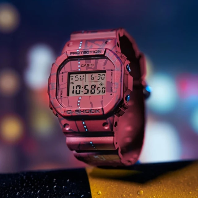 【CASIO 卡西歐】G-SHOCK Treasure Hunt系列 東京街頭 澀谷地圖(DW-5600SBY-4)