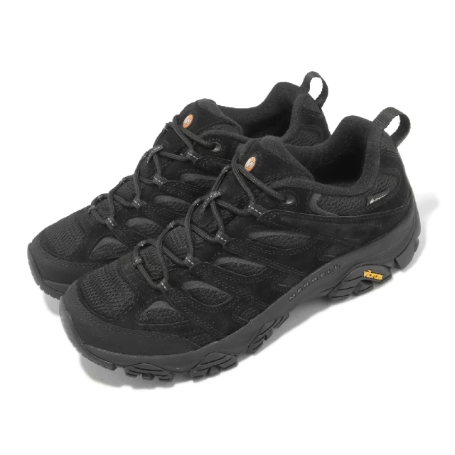 【MERRELL】登山鞋 Moab 3 GTX 男鞋 黑 全黑 防水 避震 Vibram 郊山 戶外(ML500299)