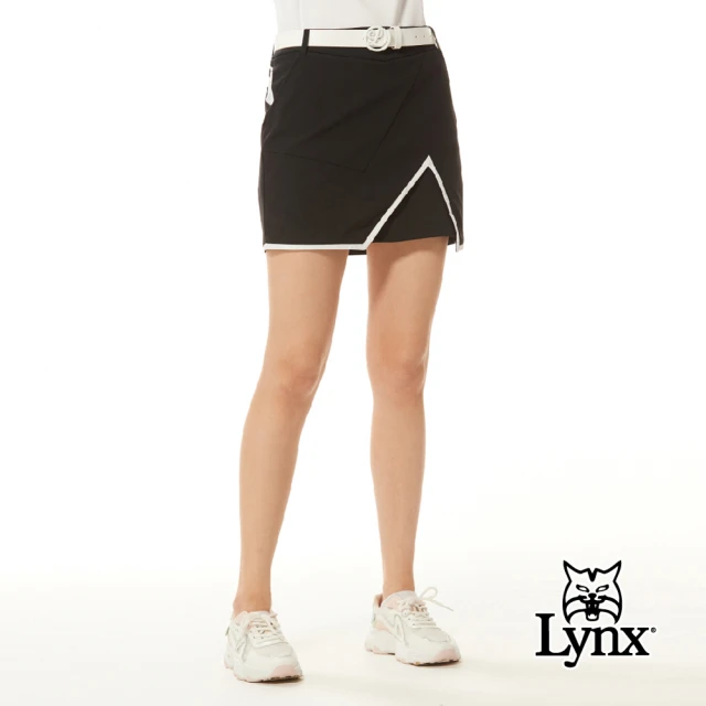 Lynx Golf 女款彈性舒適素面外觀剪接設計立體貼膜造型