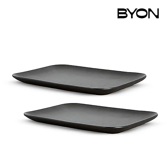 BYON【BYON】Blackroot 方盤2入(黑色個性餐盤/北歐設計)