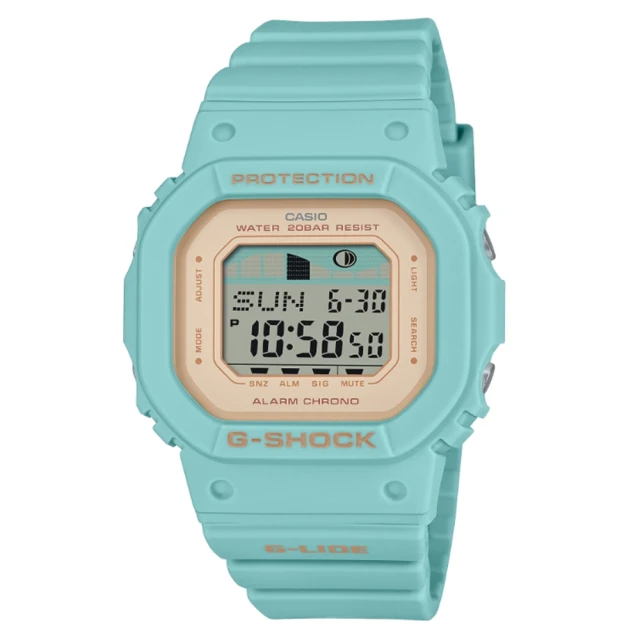 【CASIO 卡西歐】G-SHOCK 活力極限衝浪潮汐月相概念電子錶_藍_GLX-S5600-3_40.5mm