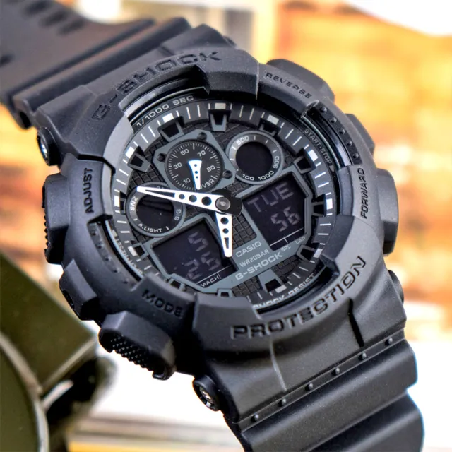 CASIO 卡西歐】G-SHOCK 狂野粗曠潮流概念錶(GA-100-1A1DR) - momo購物