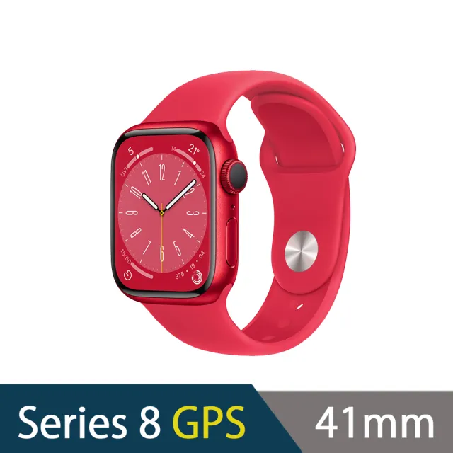 運動錶帶超值組【Apple 蘋果】Apple Watch S8 GPS 41mm(鋁金屬錶殼搭配運動型錶帶)