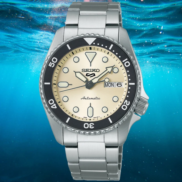 【SEIKO 精工】5 Sports系列 Lineup 象牙白 潛水機械腕錶 / 38mm(SRPK31K1/4R36-14B0S)