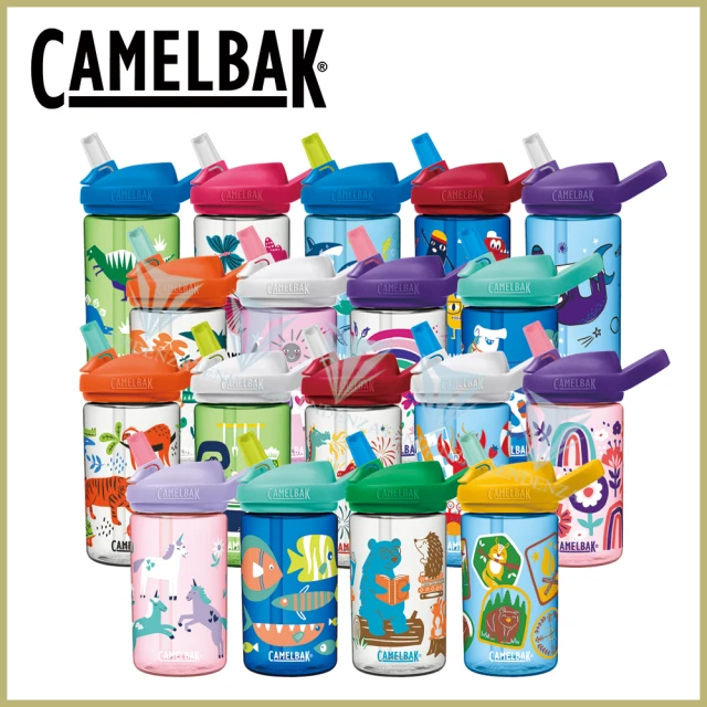 【CAMELBAK】400ml eddy+ 兒童吸管運動水瓶(夏季限定上市/原廠正貨/兒童水壺)