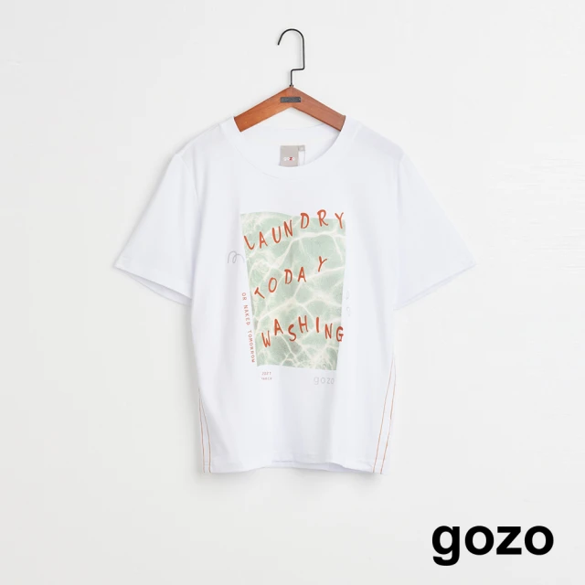 gozo 撞色條紋假兩件短版襯衫(兩色) 推薦