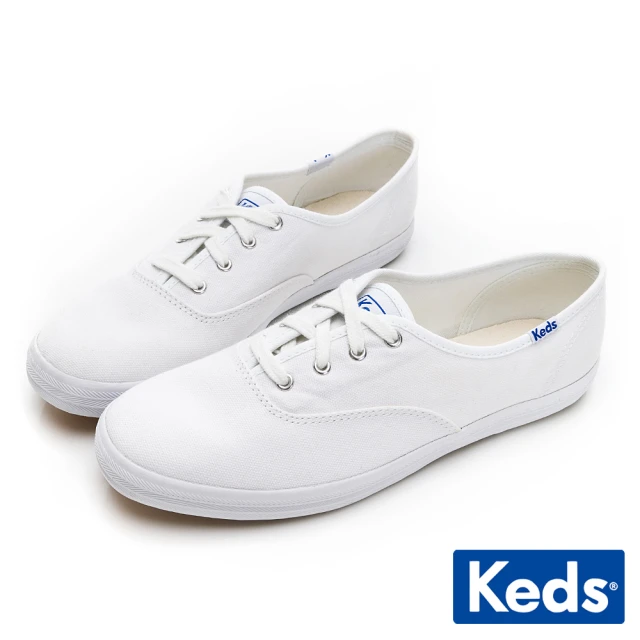 【Keds】CHAMPION 品牌經典帆布鞋(白)