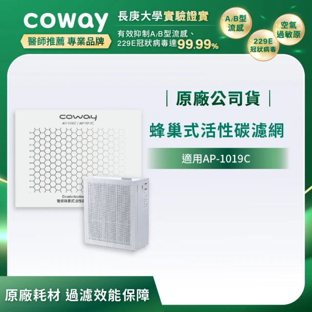 【Coway】完美雙禦空氣清淨機 活性碳濾網(適用AP-1019C)