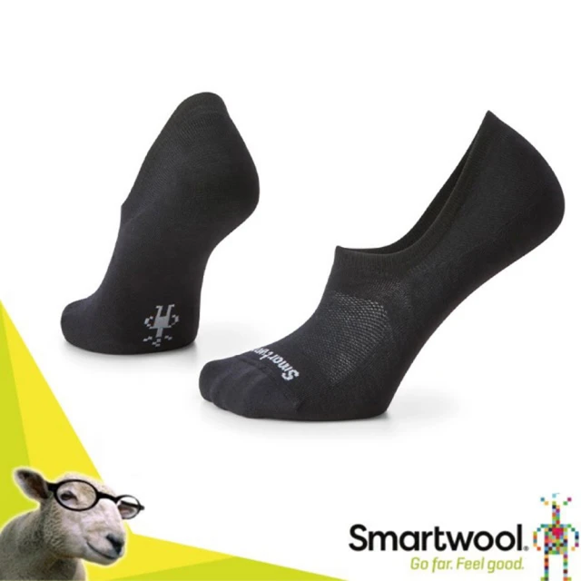 SmartWool【SmartWool】美麗諾羊毛 日著隱形襪.運動襪.彈性排汗跑步襪(SW001994-001 黑色_2雙入)