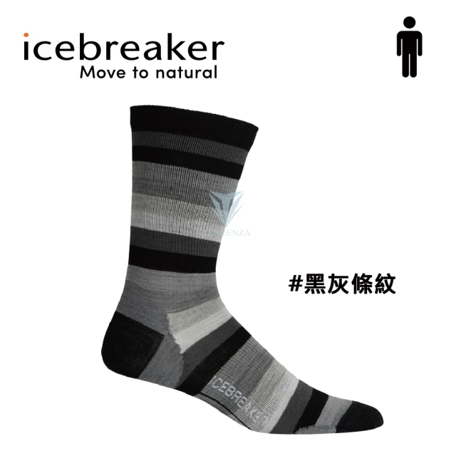 Icebreaker【Icebreaker】男 中筒輕薄毛圈都會休閒襪 IB104691(羊毛襪/半筒襪/健行襪/美麗諾)
