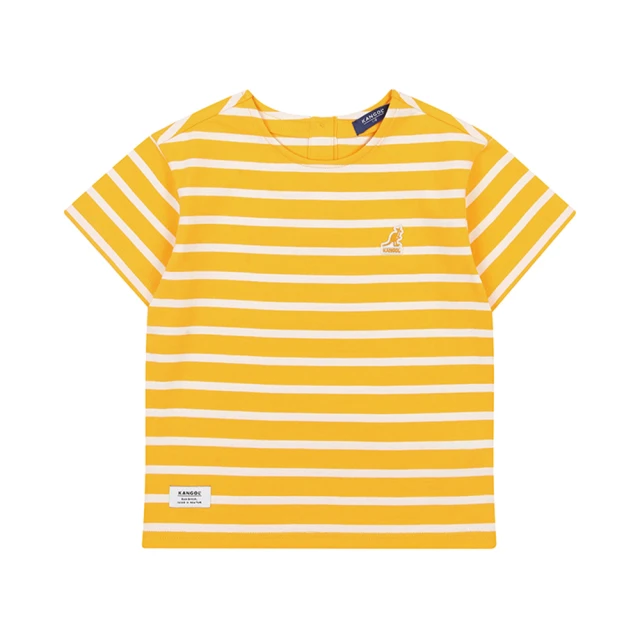 KANGOL【KANGOL】韓國-KIDS 經典條紋短袖T恤-黃條(W23SM404YL)