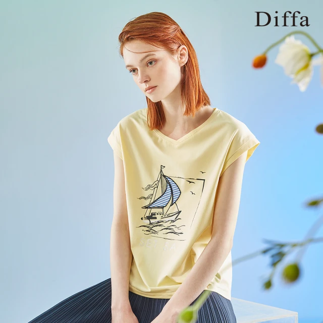 【Diffa】帆船貼布繡針織衫-女