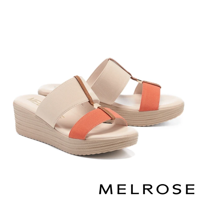 MELROSE 美樂斯 極簡時髦純色飛織布方頭高跟短靴(杏)