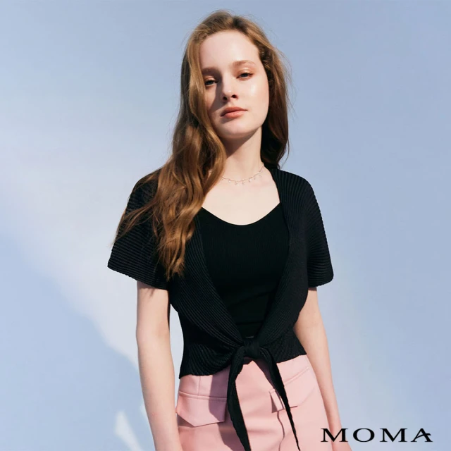 【MOMA】高訂壓褶設計感綁結外套(紫色)