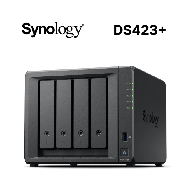 【Synology 群暉科技】搭 HAT3300 4TB x2 ★ DS423+ 4Bay NAS 網路儲存伺服器