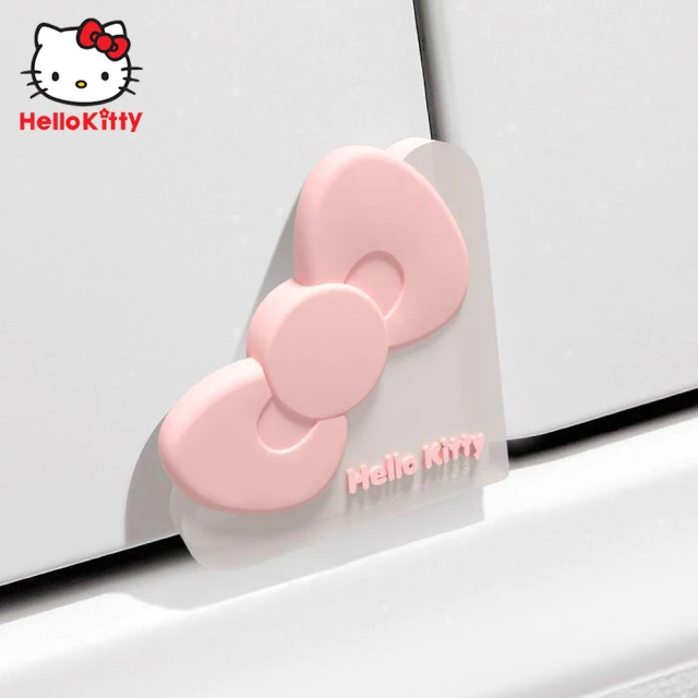 HELLO KITTY 凱蒂貓造型車用防撞貼車門保護貼2入組(防刮貼 防撞條 車門防刮)