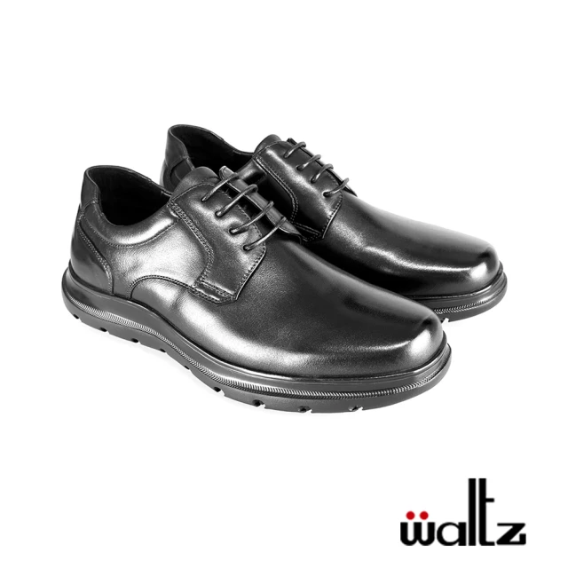 WaltzWaltz 磁力震動系列 素面綁帶 真皮紳士鞋(514085-02 華爾滋皮鞋)