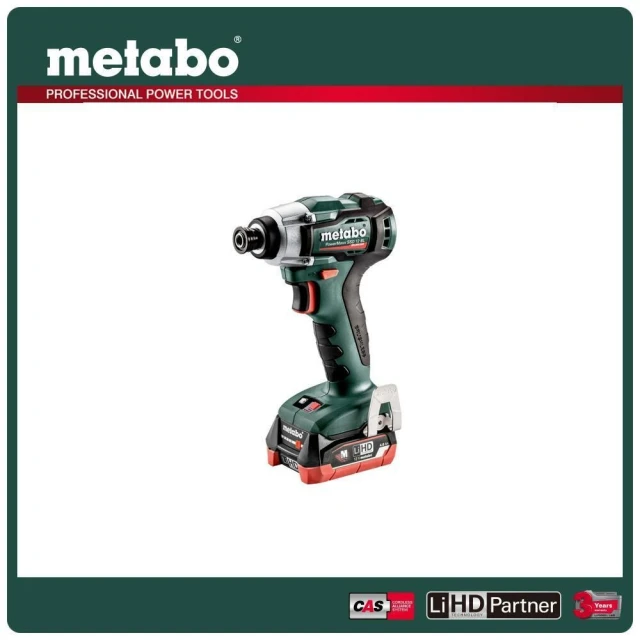 metabo 美達寶 12V鋰電無刷衝擊起子機2.0Ah套裝組(PowerMaxx SSD 12 BL)