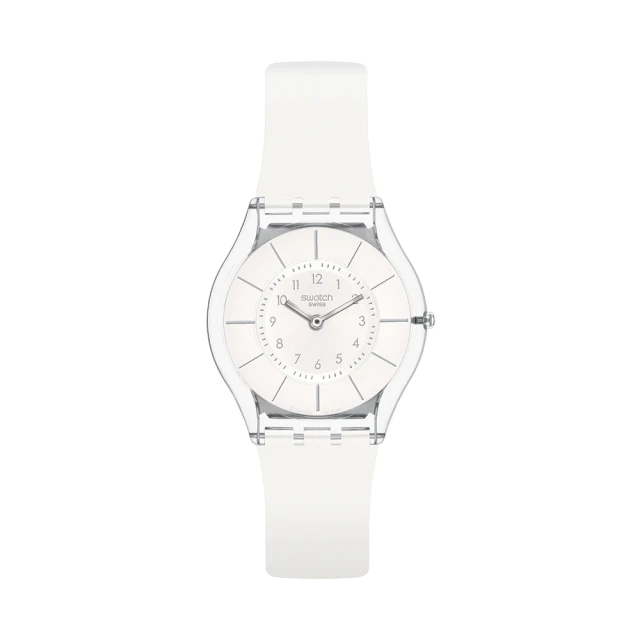 SWATCH SKIN超薄系列手錶 WHITE CLASSINESS 男錶 女錶 瑞士錶 錶(34mm)