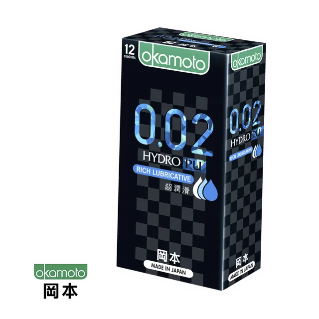 【Okamoto岡本】002L Hydro超潤滑保險套12入/盒