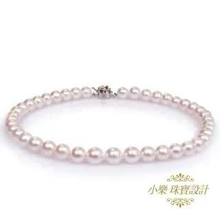 【小樂珠寶】尊榮無比又驚又喜又美8mm天然珍珠3AAA項鍊(好老公就是寵愛老婆無極限)