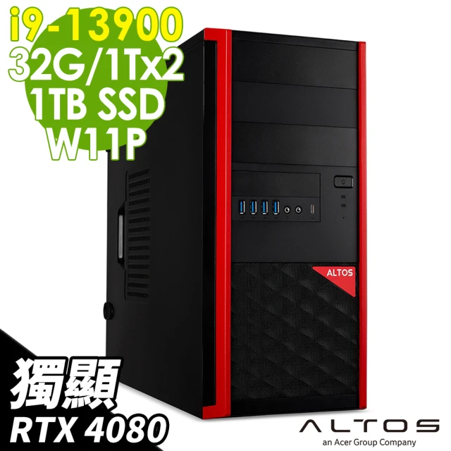 Acer 宏碁 13代i9 RTX水冷工作站(Altos P150F8/i9-13900/RTX4080_16G/32G/1TSSD+1TBX2 HDD/1200W/W11P)