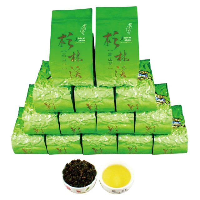 龍源茶品 杉林溪嚴選翠綠玉立茶葉16包組(150g/包-共4斤/附提袋/生青茶/無焙火/輕發酵)