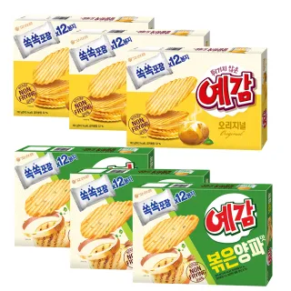 【好麗友】韓國國民最夯零食組預感洋芋片原味+洋蔥各三大盒