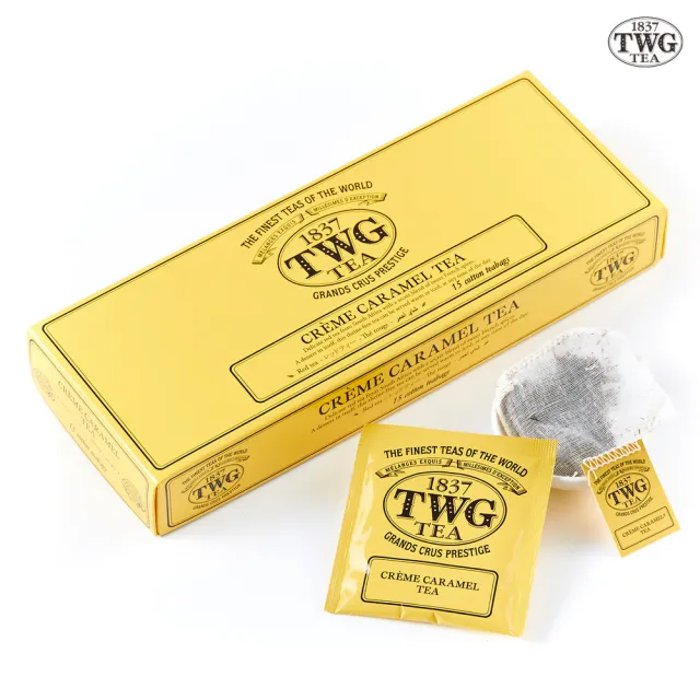 TWG Tea】手工純棉茶包焦糖奶油紅茶15包/盒(Creme Caramel Tea;南非
