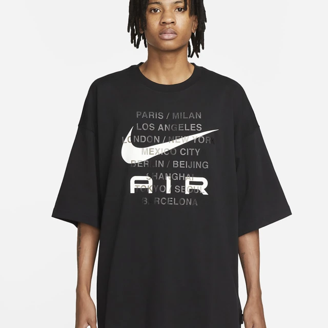 NIKE 耐吉 Oversize 短袖上衣 休閒 AS M NSW TEE OS NIKE AIR 男款 黑(FD1250010)