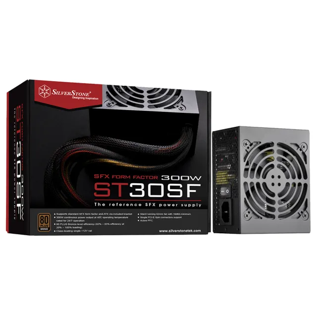 【SilverStone銀欣】ST30SF V2.0(300W 銅牌認證 電源供應器 5年保固)
