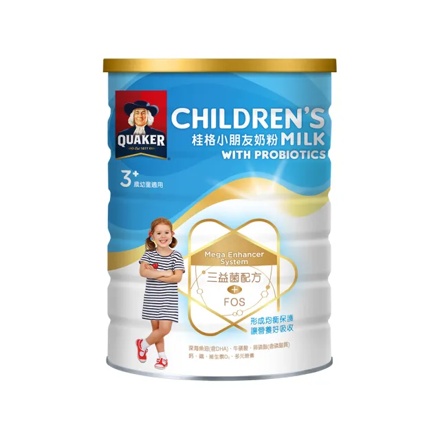 【QUAKER 桂格】三益菌小朋友奶粉1500g×9罐