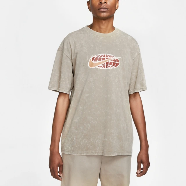 NIKE 耐吉NIKE 耐吉 短袖上衣 休閒 AS M NSW TEE M90 6MO SWOOSH 男 水洗棕(FD1299247)