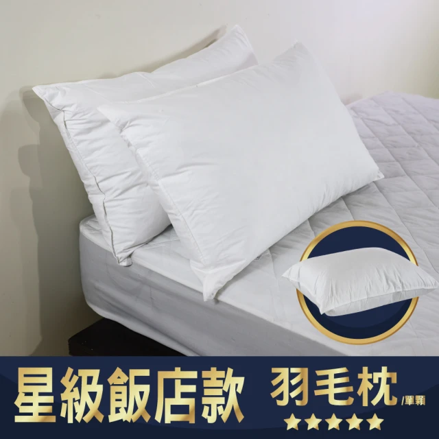 【HERA 赫拉】星級飯店款 天然羽毛枕 單顆(飯店睡感)