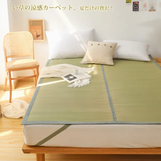 【BELLE VIE】日式純天然藺草蓆透氣涼墊/床墊/和室墊/客廳墊/露營可用(單人加大105x188cm)