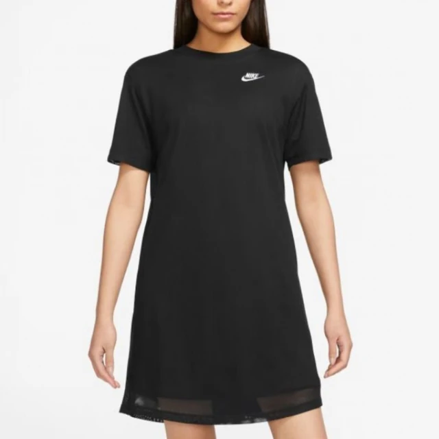 NIKE 耐吉NIKE 耐吉 上衣 女款 短袖上衣 運動 AS W NSW TEE DRESS DIM SSN 1 C 黑 FB8342-010