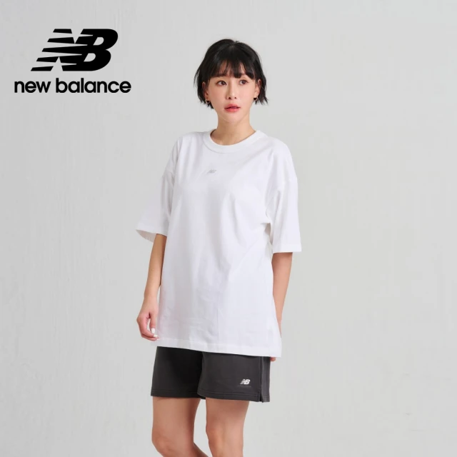 NEW BALANCE NB 寬鬆圓領刺繡LOGO短袖上衣_女裝_白色_AWT33510WT(亞版 版型正常)