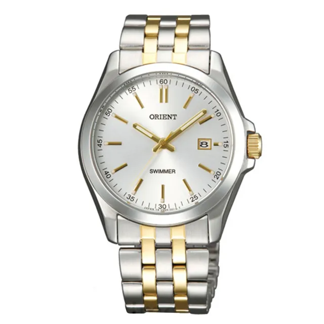 【ORIENT 東方錶】簡單生活金線時標石英腕錶-銀白x36mm(SUND6001W0)