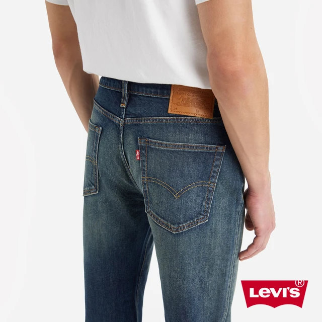 LEVIS 男款 514低腰合身直筒牛仔褲 / 精工深藍染刷白 / 天絲棉 / 彈性布料 熱賣單品