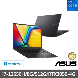 ASUS 500G行動固態硬碟組★ 16吋i7 RTX3050輕薄筆電(Vivobook 16X K3605ZC/ i7-12650H/8G/512G SSD)