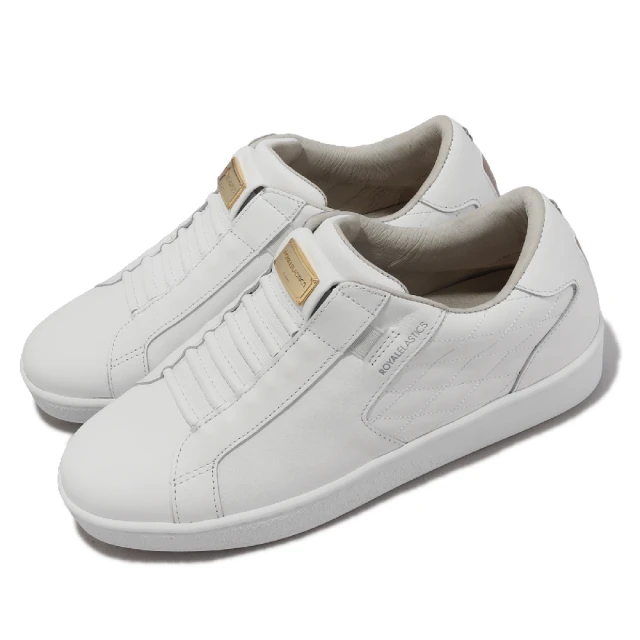 ROYAL Elastics 休閒鞋 Adelaide Lux 女鞋 白 棕 金牌 彈力帶 無鞋帶 皮革 回彈(92732007)