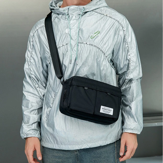 MoonDyMoonDy 郵差包 男生包包 側背包 多功能包包 尼龍斜背包 手機包包 隨身包 貼身包包 機能性側背包